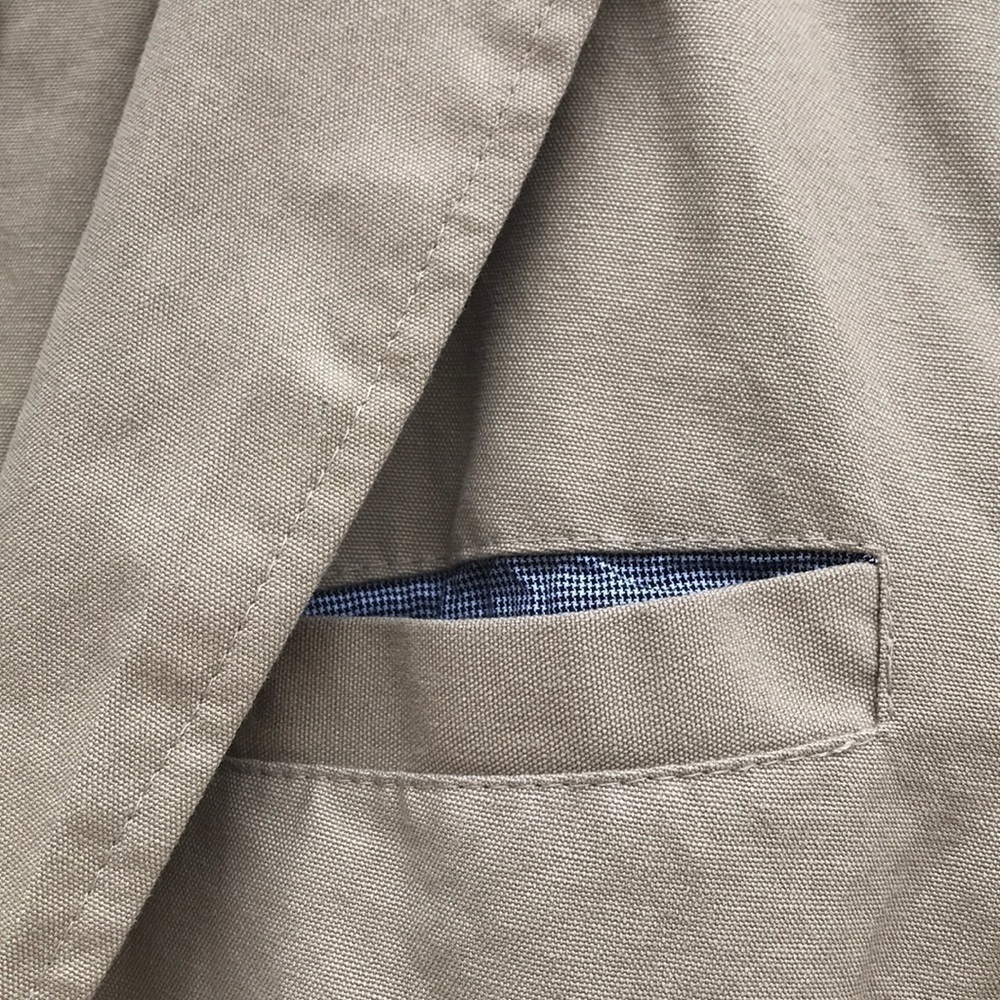 Low Ride HWG Khaki Blazer Sport Coat Mens Size 50 Made In Korea - Picture 2 of 11